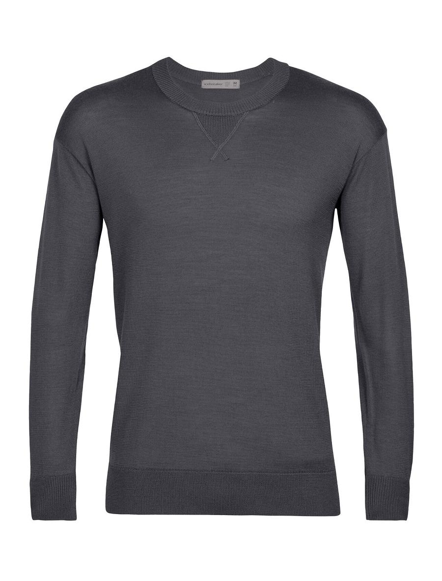 Icebreaker Cool-Lite™ Merino Nova Sweatshirt Miesten Neulepuserot Hopea Harmaat | FI 1216CTVE